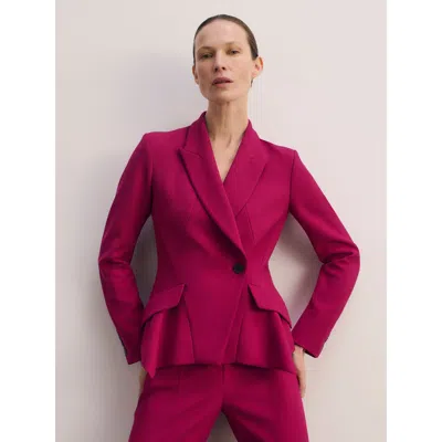 The Fold Merida Sculpt Stretch Crepe Blazer In Pink