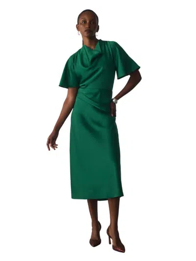The Fold Ostia Football Dress In Green