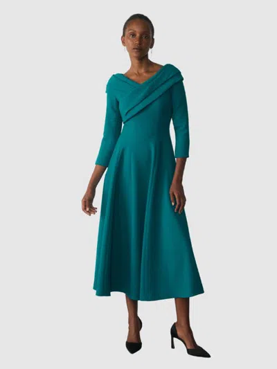 The Fold Palermo Midi Dress In Blue
