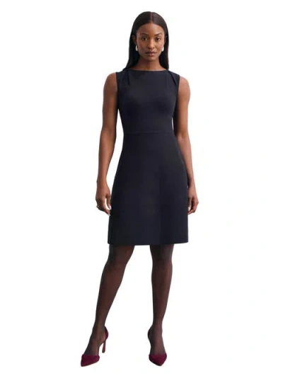 The Fold Parella Sculpt Knit Dress In Blue