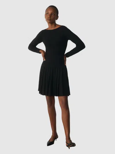 The Fold Rothes Knit Mini Dress In Black