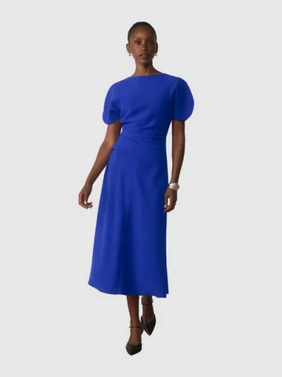 The Fold Salerno Midi Dress In Blue