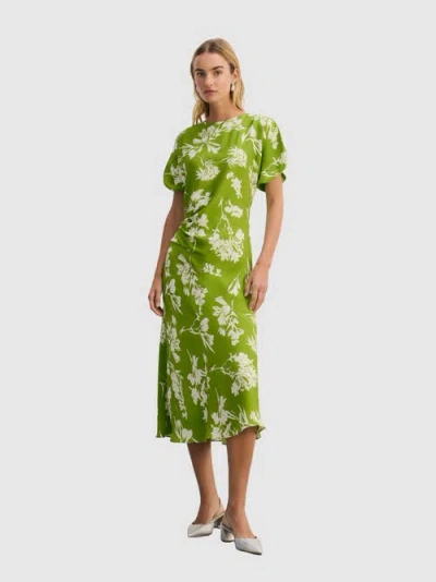 The Fold Salerno Midi Dress In Green