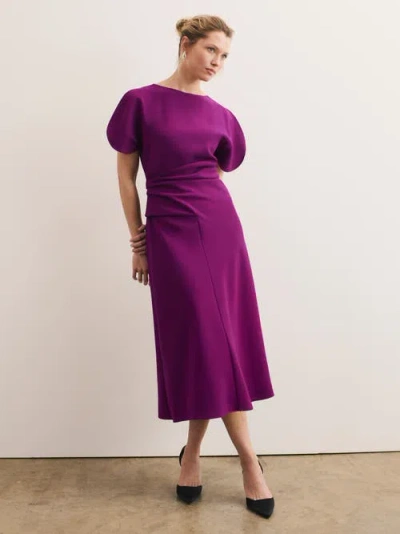 The Fold Salerno Midi Dress In Purple