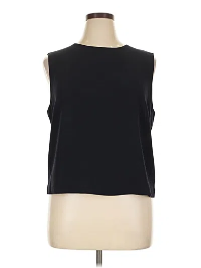 The Fold Sleeveless Top Black Boatneck Tops
