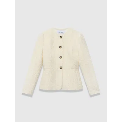 The Fold Sunbury Bouclé Blazer In White