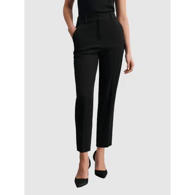 The Fold Tailored Ankle-grazer Trousers In Black