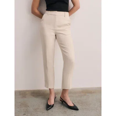 The Fold Tavira Doppio Crepe Pants In Neutral