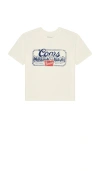 The Forecast Agency Coors Banquet Beer Cropped Tee In Neutral