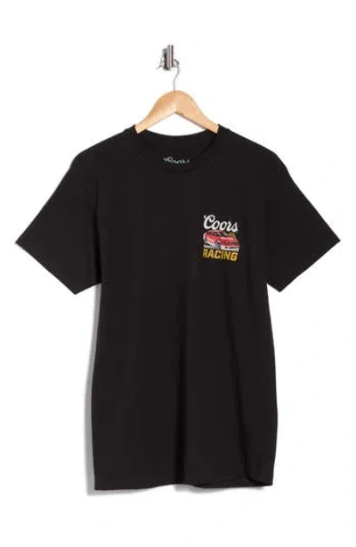 The Forecast Agency Coors Racing Team Cotton Graphic T-shirt In Black