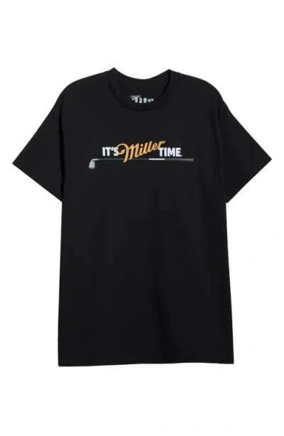 The Forecast Agency Miller Golf Graphic T-shirt In Black