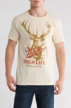 The Forecast Agency Miller High Life Cotton Graphic T-shirt In Neutral