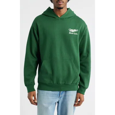 The Forecast Agency Miller High Life Graphic Hoodie In Green