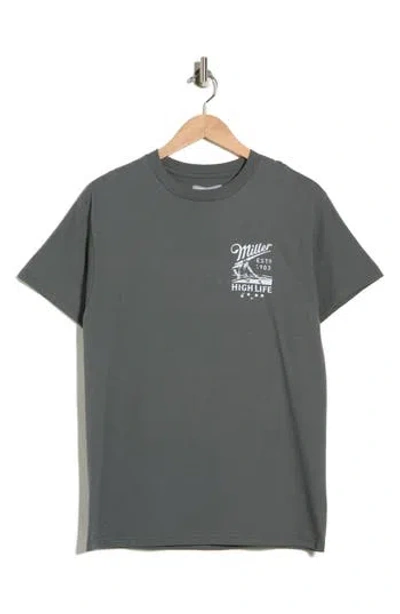 The Forecast Agency Miller High Life T-shirt In Gray