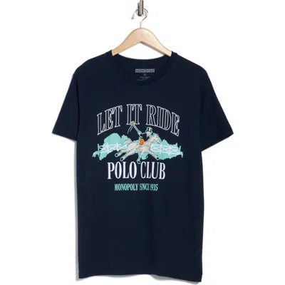The Forecast Agency Monopoly Polo Club Cotton Graphic T-shirt In Blue