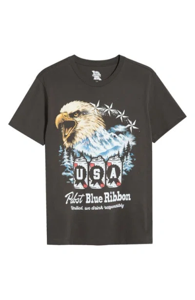 The Forecast Agency Pabst Blue Ribbon Graphic T-shirt In Gray