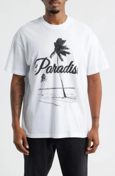 The Forecast Agency Paradise Palm Cotton Graphic T-shirt In Multi