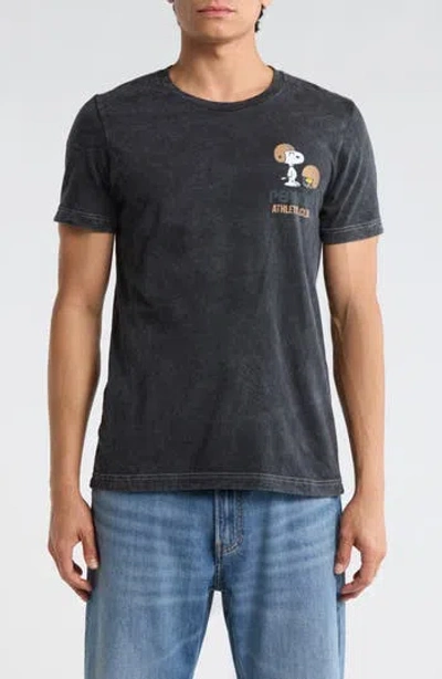 The Forecast Agency Peanuts® Athletic Dept Cotton Graphic T-shirt In Black