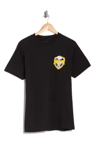 The Forecast Agency Peanuts® Cotton Graphic T-shirt In Black