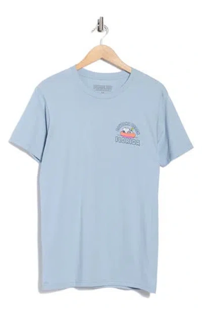 The Forecast Agency Peanuts® Daytona Beach Florida Cotton Graphic T-shirt In Blue