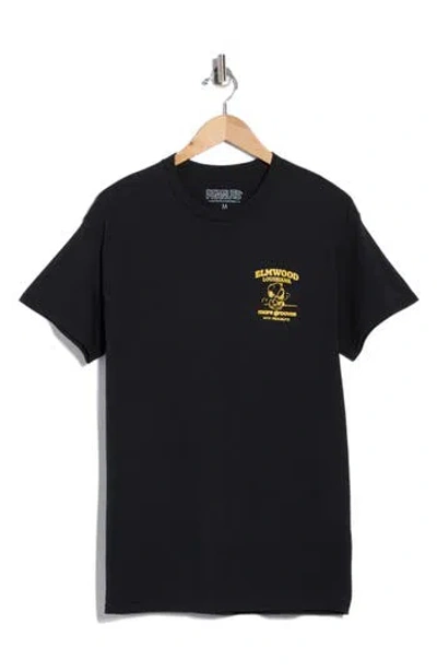 The Forecast Agency Peanuts® Elmwood Cotton Graphic T-shirt In Black