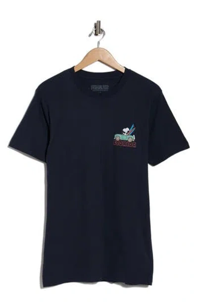 The Forecast Agency Peanuts® Florida Drive Cotton Graphic T-shirt In Blue