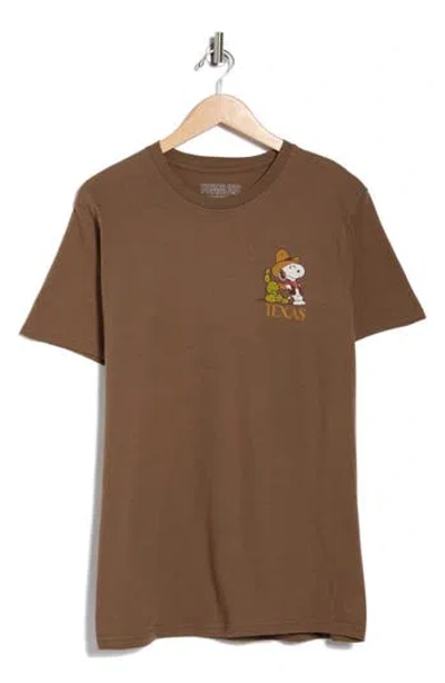 The Forecast Agency Peanuts Howdy Partner Graphic T-shirt In Brown