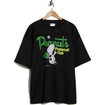 The Forecast Agency Peanuts® Pickleball Club Graphic T-shirt In Black