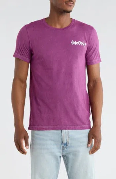 The Forecast Agency Peanuts® Snoopy Cotton Graphic T-shirt In Purple