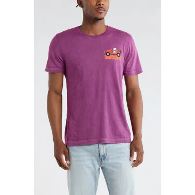 The Forecast Agency Peanuts® Snoopy Off Road Cotton Graphic T-shirt In Purple
