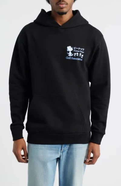 The Forecast Agency Peanuts® Tokyo Golf Graphic Hoodie In Black
