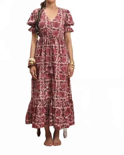 The Fox And The Mermaid Cotton Maxi Dress In Multi Color