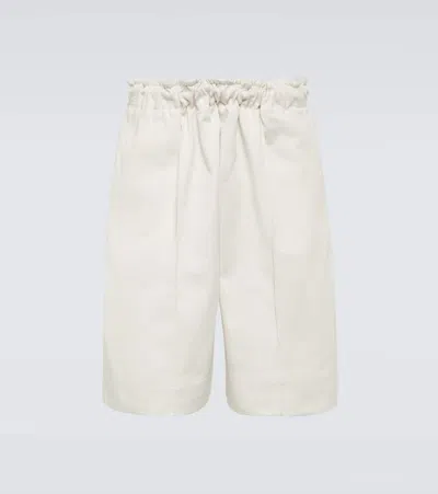 The Frankie Shop Adan Cotton-blend Bermuda Shorts In Cream 