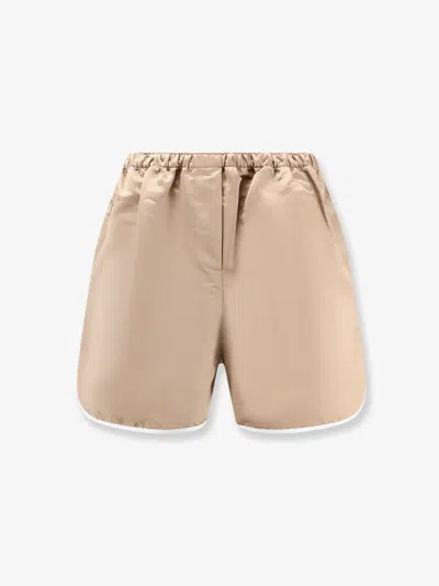 The Frankie Shop Adia Satin Boxer Shorts In Neutral