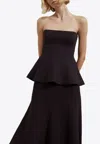 The Frankie Shop Agathe Strapless Knitted Top In Purple