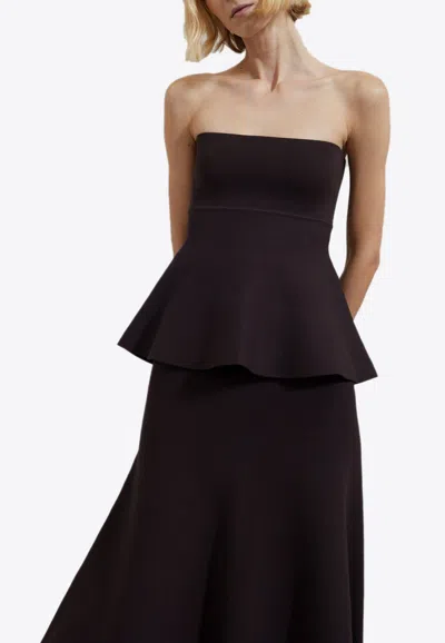The Frankie Shop Agathe Strapless Knitted Top In Black