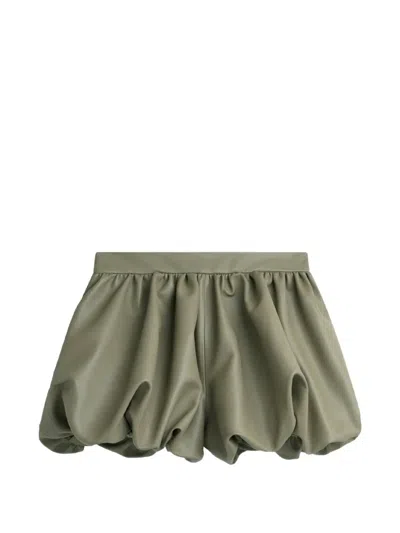 The Frankie Shop Alina Shorts Mit Stretchbund In Green