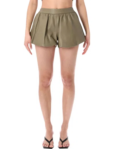 The Frankie Shop Alina Faux Leather Bubble Hem Shorts In Multi