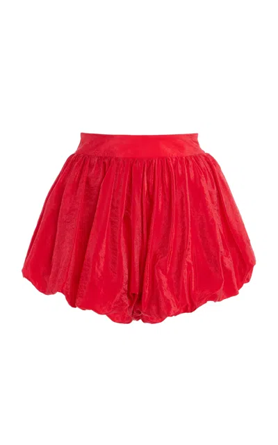 The Frankie Shop Alina Sheer Bubble-hem Shorts In Black