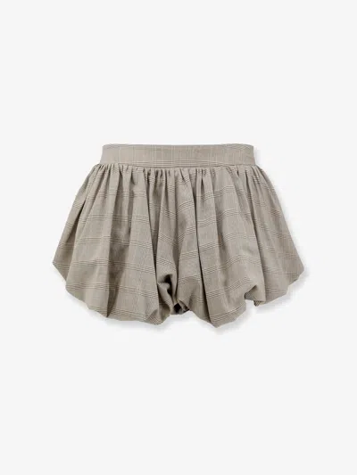 The Frankie Shop Alina Wool Blend Bubble Shorts In Multi