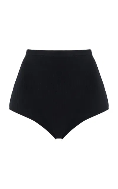 The Frankie Shop Alissa Knitted Briefs In Black