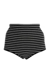 The Frankie Shop Alissa Striped Knit Briefs