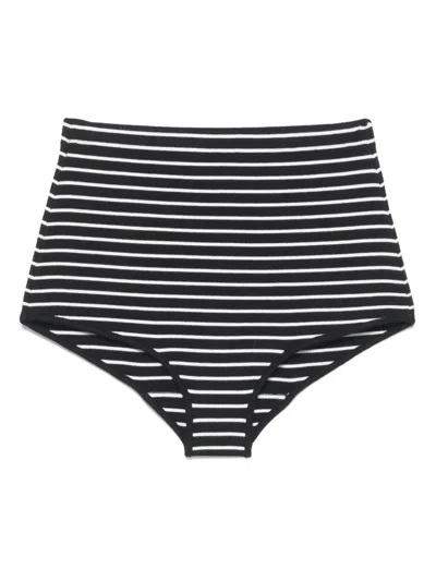 The Frankie Shop Alissa Striped Shorts In Black