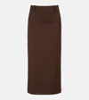 The Frankie Shop Alrose High-rise Midi Skirt In Black