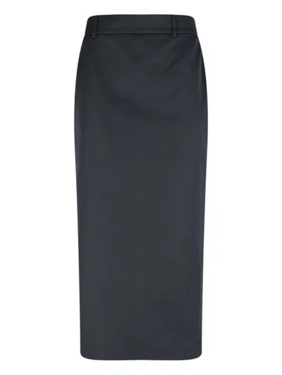 The Frankie Shop Alrose Midi Skirt In Gray