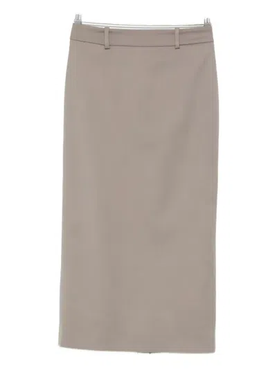 The Frankie Shop Alrose Pencil Midi Skirt In Gray