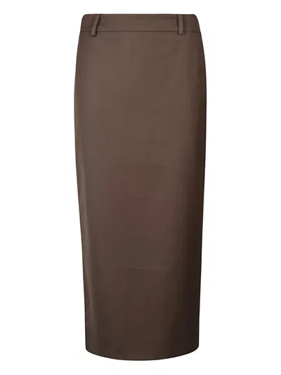 The Frankie Shop Alrose Pencil Skirt In Brown