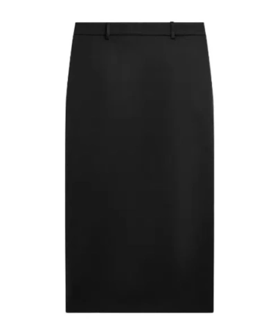 The Frankie Shop Alrose Satin Midi Skirt In Black