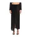 The Frankie Shop Alsen Thin Knit Wrap Maxi Skirt In Black