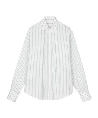The Frankie Shop Anvers Striped Cotton Button Up Shirt